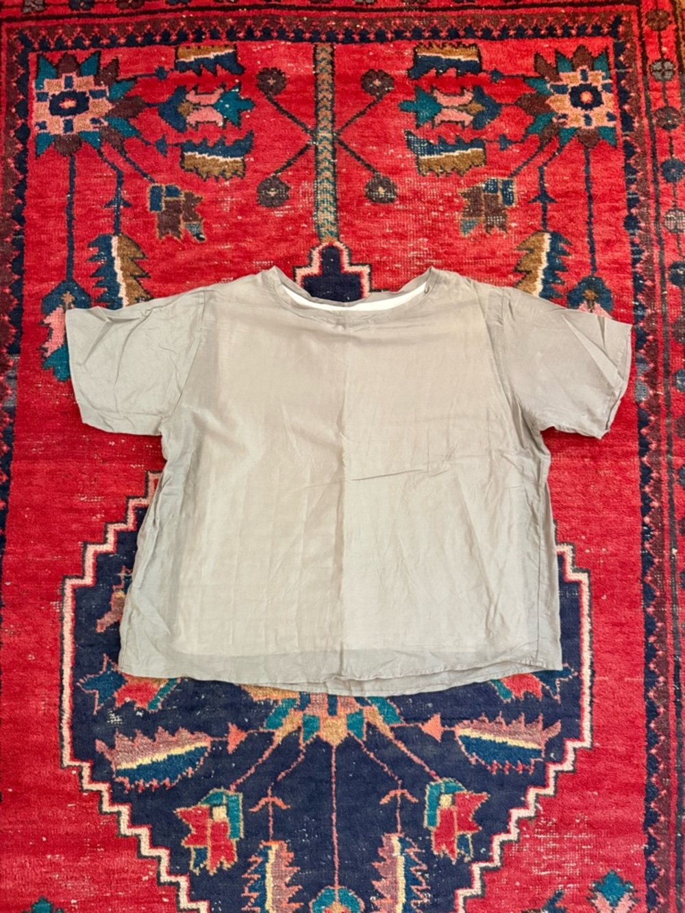 GAUZE# Double Layer Tee Shirt - Cotton & Silk - Japanese Quiet Luxury - $210
